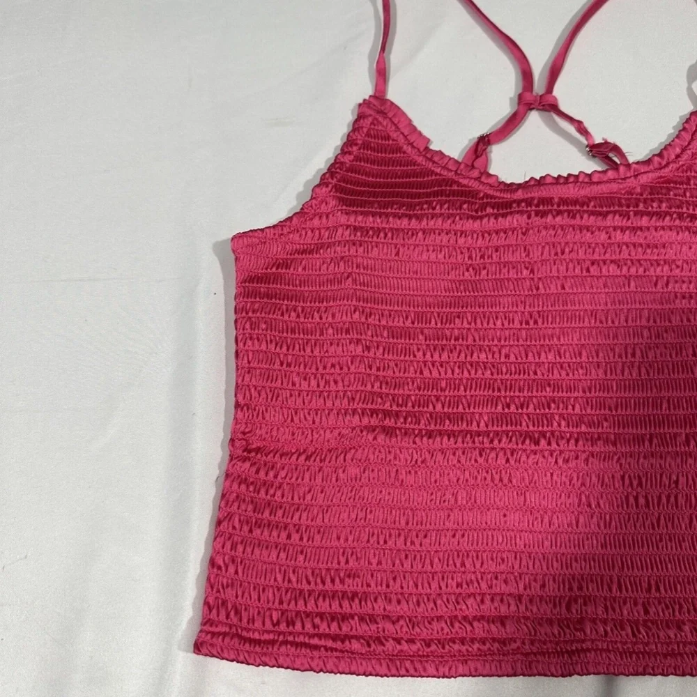 NWT $58 Free People [ Small ] Smocked Right‎ on Time Camisole Fuchsia Pink
